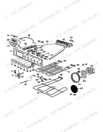 Взрыв-схема плиты (духовки) Electrolux CO1165P2 - Схема узла Electrical equipment